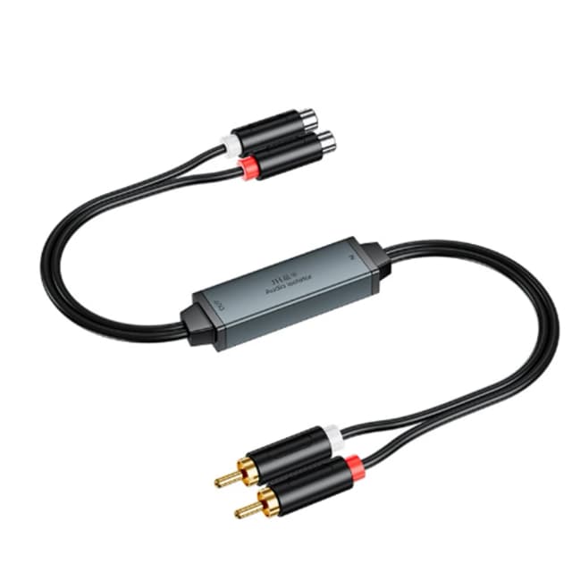 AV100C for RCA Audio Isolator Common Ground Noise Filter 3.5mm Anti-Interference Noise Canceller Car Audio Home Stereo XY