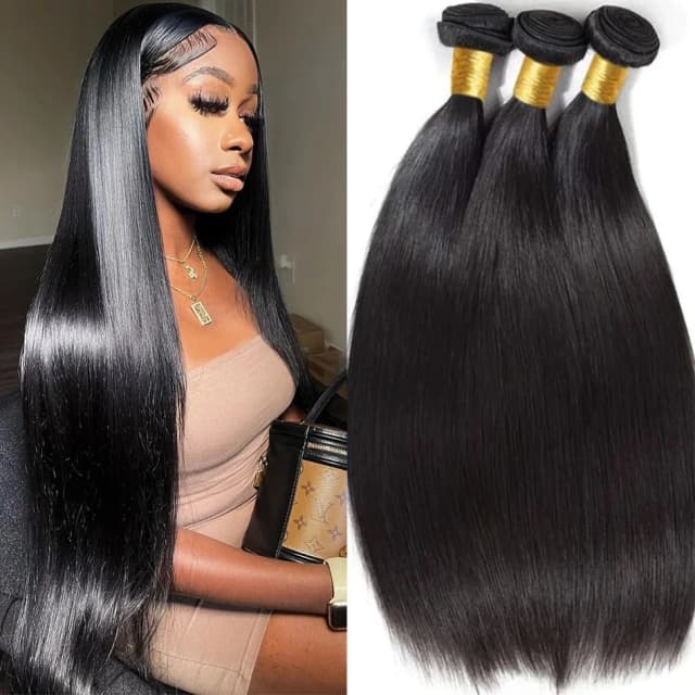 8-32 Inch Bone Straight Human Hair Weave Bundles 12A Brazilian Natural Color 100% Remy Human Hair Extension 1/3/4 Bundles Weft