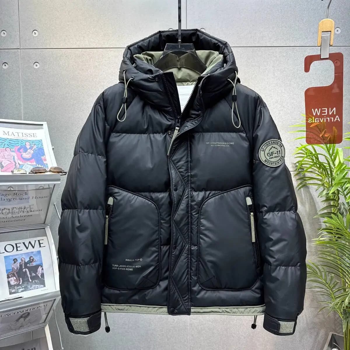 Men's Sport Hooded Down Jacket Fall Winter Thick Warm Outdoor Windproof Sportwear Coats Male Workwear White Duck Down Jacket