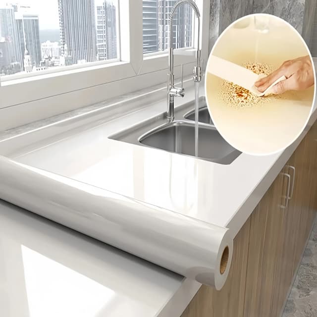 White Self-adhesive Wall Wallpaper Self Adhesive Autohesion Wallpapers Home Decor High Temperature Resistance Waterproof Sticker