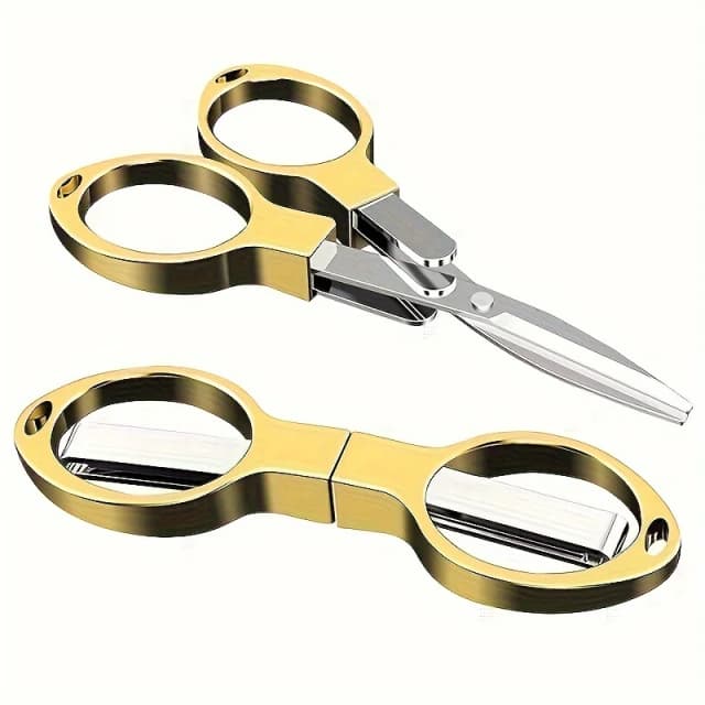 1Pcs Versatile Stainless Steel Folding Scissors - Retractable, Durable, and Portable for Travel,Outdoor & Daily Needs