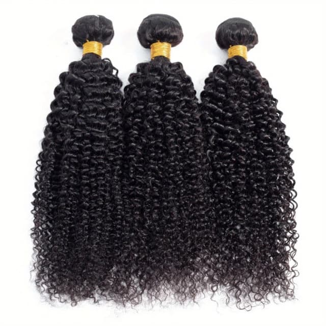 8-30Inch Kinky Curly Human Hair Bundles 12A Brazilian Virgin Hair Weave 100% Human Hair Extensions Natural Black 1pc Bundle