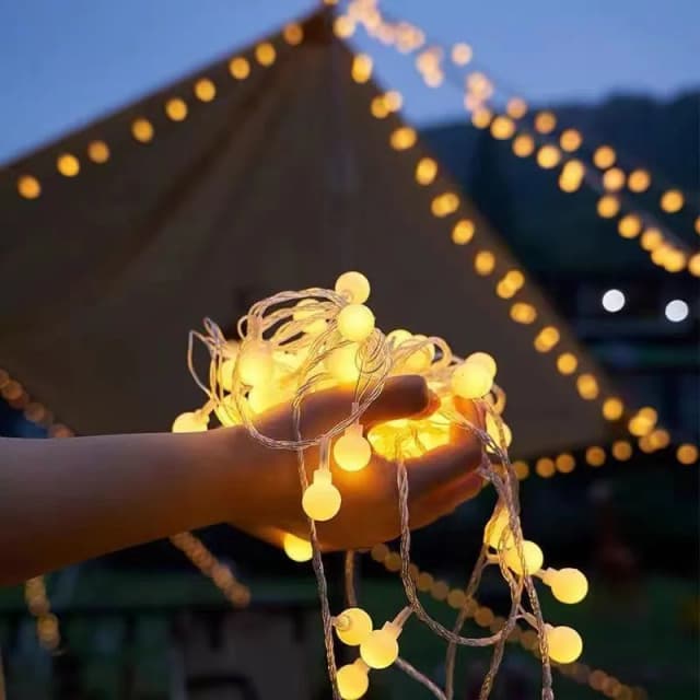 Battery Power Ball LED String Lights Garland Lights Outdoor Lamp Wedding Garden Fairy Lights Christmas Decoration