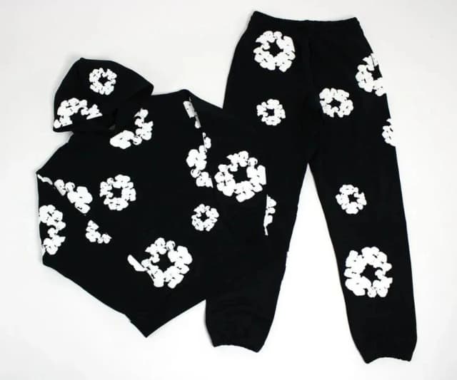 DENIM TEARS brand hot selling new fashionable cotton foam printed hoodie, European and American trendy men's sports suit