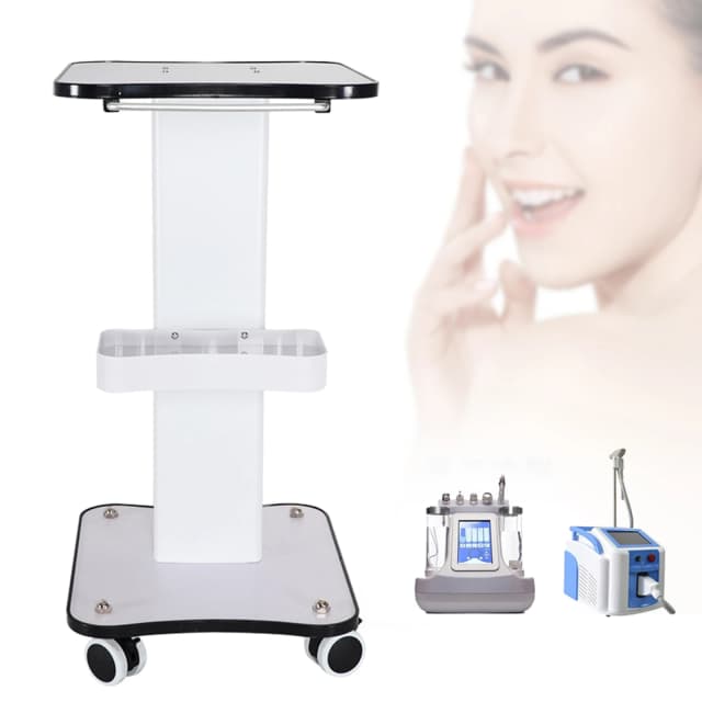 3 Tier Beauty Rolling Cart  360 Degree Rotating Professional Portable Barber Shop Rolling Trolley Beauty Cart For Beauty Salon