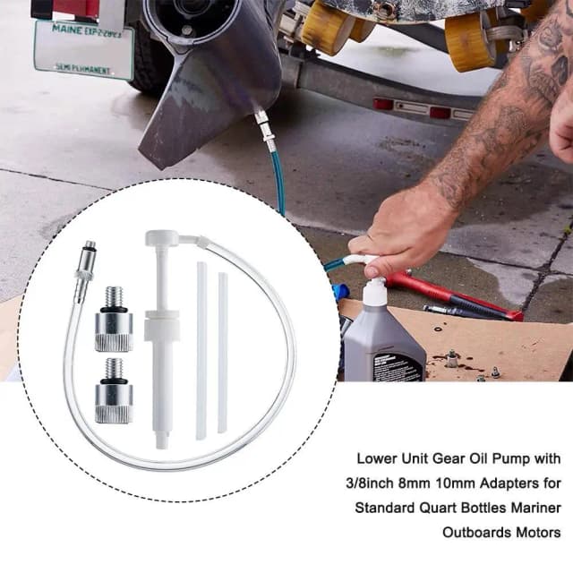 Lower Unit The Gear Oil Pump For The Cylinder Block Is Applicable Fits Standard Quart Bottles Gear Lube Pump With Hand Adap