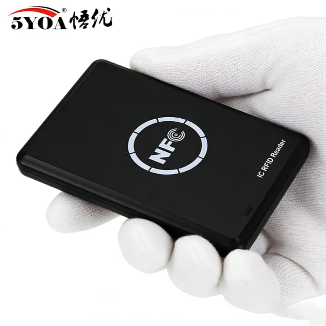 5YOA NFC Smart Card Reader Writer 13.56MHz 125KHz USB Programmer RFID Copier Duplicator Card ID IC Decoder Door Access System