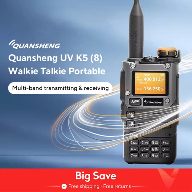 Quansheng UV K5 (8) Walkie Talkie Portable Am Fm Two Way Radio Commutator Station Amateur Ham Wireless Set Long Range Receiver