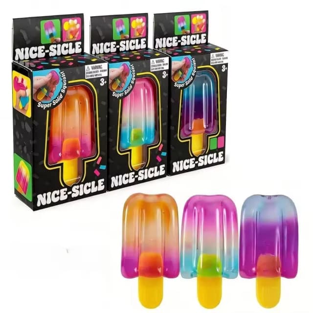 Schylling Needoh Nice Cube Sensory Nice-Sicle Stress Relief Squishy Cube Anti-Anxiety Squeeze Object For Focus ADHD Population