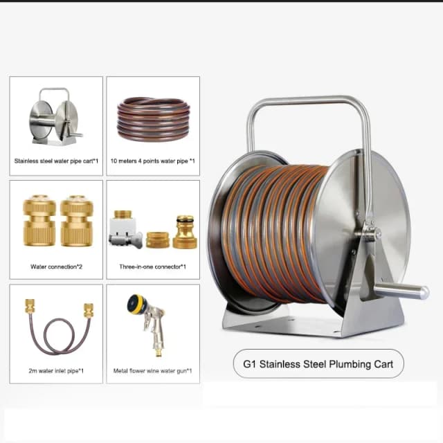 Desktop Electric Metal High-pressure Watering Washing Car Washing Floor Water Pipe Hose Connected To Tap Water Storage Rack Hous
