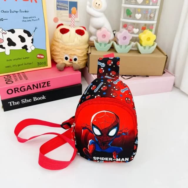 New children's backpack messenger bag Spider-Man Iron Man Captain America shoulder bag boys and girls travel coin messenger bag