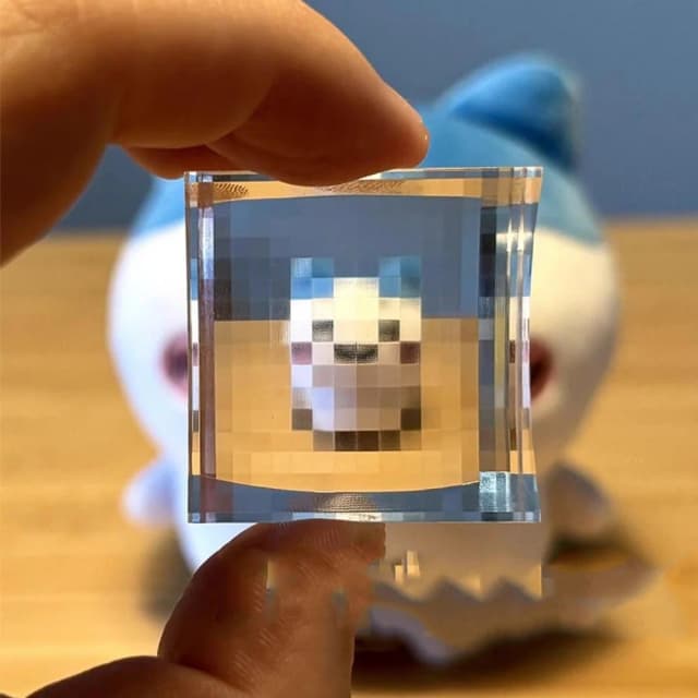 1Pcs Clear Acrylic Pixel Filter Keychain Pixel Photography Tool Transparent Acrylic Mosaics Sharing Your Travel Memories