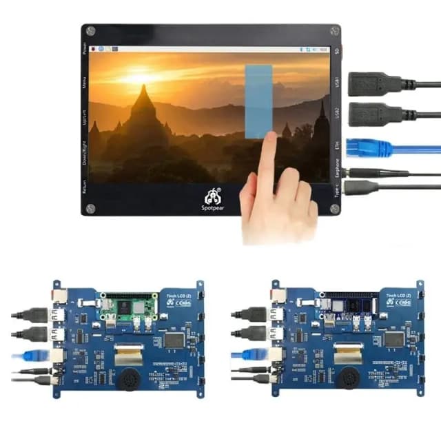 Raspberry Pi Zero 2W Customized 7inch LCD DIY Tablet Computer Touch Screen Display RJ45 USB HUB