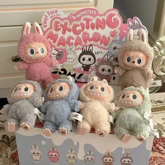 Cute Labubu The Monsters Box Toys Exciting Macaron Vinyl Face Mystery Boxes Mokoko Keychain for Birthday Christmas Gifts