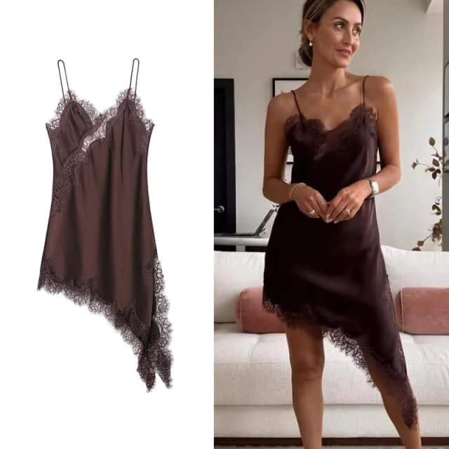 TFMLN Women Sexy Lace Splicing Dresses Summer Solid Sleeveless Asymmetry Dress Backless Slim Women's  Party Sling Mini Dress