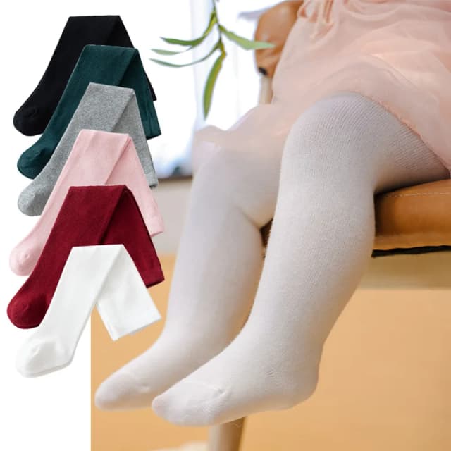 Infant Baby Girl Tights Knitted Stockings for Girls Cotton Newborn Tights For Girls Casual White Black Pink Toddler Pantyhose
